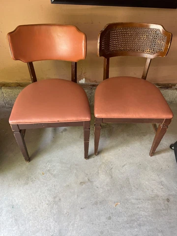 2 Mid-century Modern Vintage Shelby Williams Lounge Side Chairs Mauve Seats RARE Cover