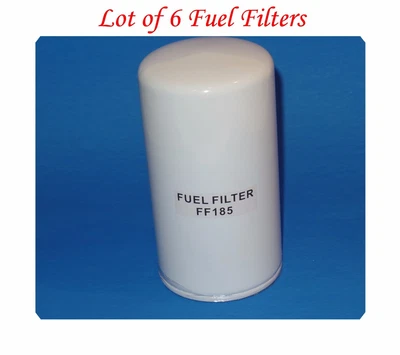 Lote 6 filtros de combustible FF185 para Chevrolet GMC Freightliner UD Caterpillar Case IHC  Foto 1 de 2