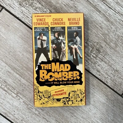 The Mad Bomber VHS Video Vince Edwards Chuck Connors Neville Brand  - Image 1 of 4