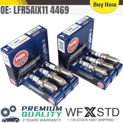 6Pc LFR5AIX11 NGK Iridium IX Spark Plugs For Hyundai Nissan Infiniti Yamaha 4469 - Image 1 of 4