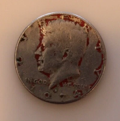 Kennedy 1974D error de planchet de medio dólar Foto 1 de 4