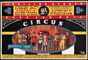 Póster publicitario original de 35,5"x 24" de los Rolling Stones ~ Rock & Roll Circus - Imagen 1 de 2