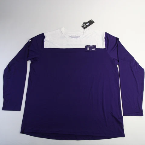 Northwestern Wildcats Under Armour Long Sleeve Shirt Men's Purple/White New Cover