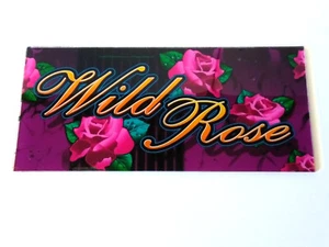 Bally Slot Machine Belly Glass Panel "Wild Rose"  Vintage Original...Excellent! - Picture 1 of 2