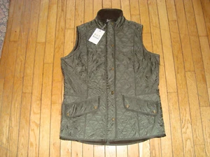 BARBOUR LADIE'S ZIP UP QUILTED CAVALRY GILET VEST JACKET SIZE 14 US BNWT@$180.00 - Picture 1 of 15