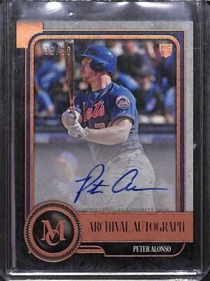 2019 Museum Pete Alonso New York Mets Archival Auto RC Copper 39/50 - Image 1 of 2