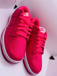Nike Dunk Low Retro Barbie Hot Pink White Running Shoes -NEW- Women Size 7.5 🩷 - Picture 1 of 9