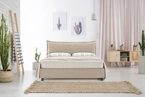 EVERGREENWEB ? Letto con Box Contenitore, Rete e Elegante Testiera + cuscino - Imagen 1 de 12