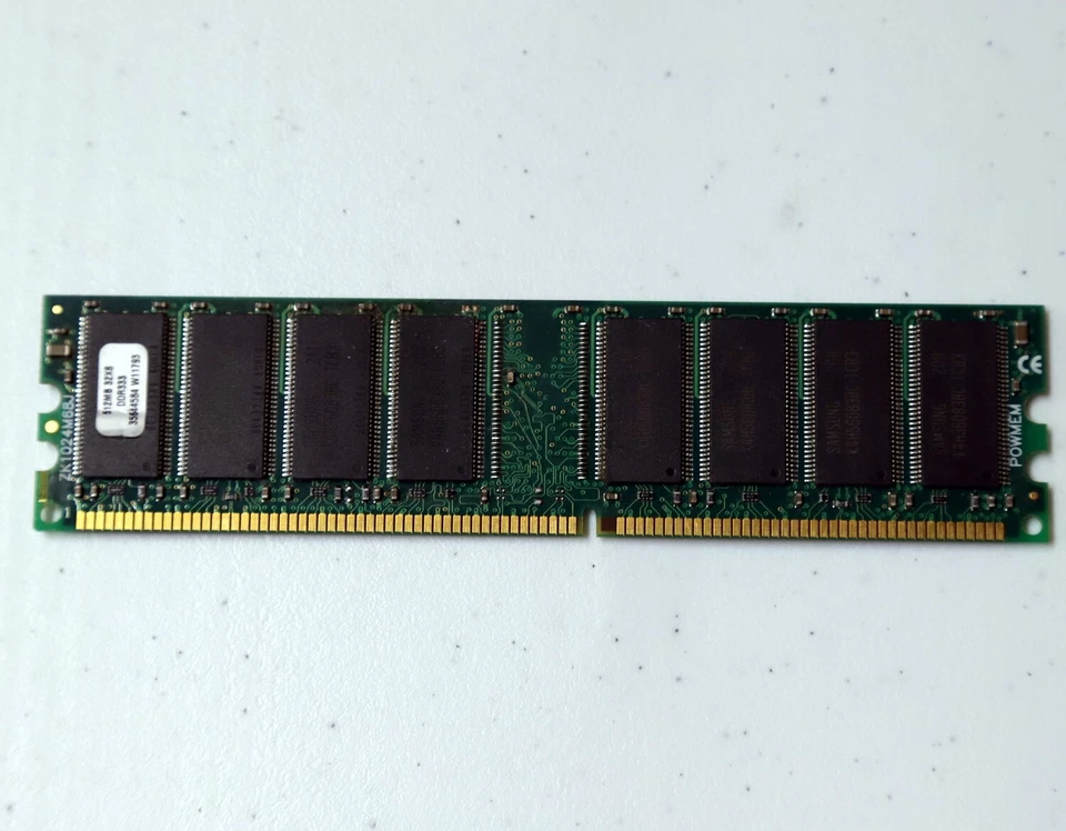 Samsung 512MB 32x8 184p PC2700 CL3 32x8 DDR333 - ZK1024M68J - Image 1 of 1
