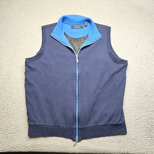 Carnoustie Golf Vest Mens Medium Blue Full Zip Sleeveless Collared Athletic - Picture 1 of 14