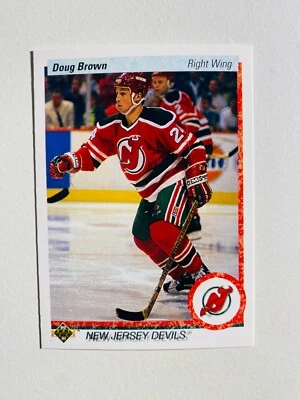 1990 UPPER DECK #159 DOUG BROWN NM-MT NHL HOCKEY CARD - Image 1 of 2