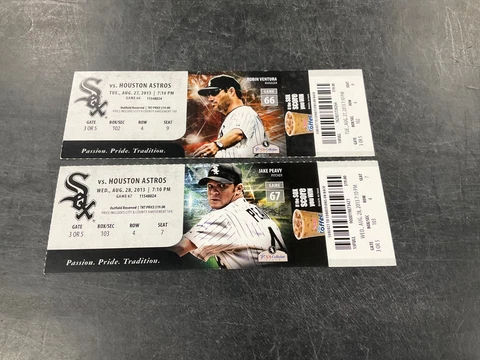 WHITE SOX 2013 TICKET STUB 8/27/13-8/28/13 VS ASTROS Cover