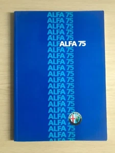 Alfa Romeo 75 UK Range Brochure 1989 1.6, 1.8, 2.0, 2.5 - 93 Pages - Picture 1 of 4
