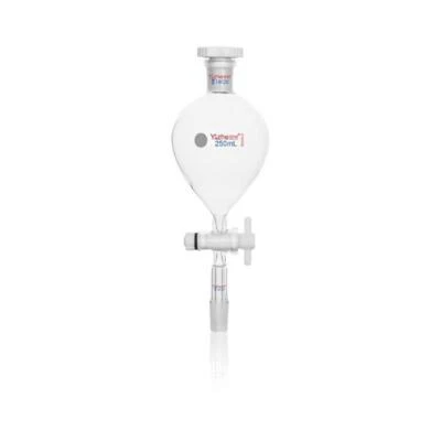 Borosilicate Separating Funnel 60ml-1000ml Spherical Lab Glassware Chemistry ca - Image 1 of 4