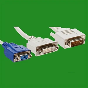 Dvi-I Dvi-D + Vga-F HD15 Y Splitter Kabel TV, Monitor, Computer Adapter - Bild 1 von 3