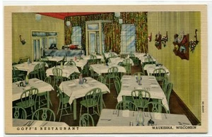 Goff's Restaurant Waukesha Wisconsin linen postcard - Picture 1 of 1