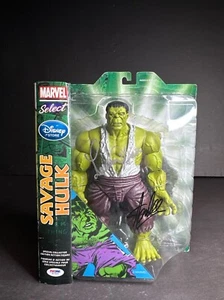 Stan Lee & Lou Ferrigno Dual Signed Marvel Select Disney Savage Hulk 'Hulk' PSA - Picture 1 of 6