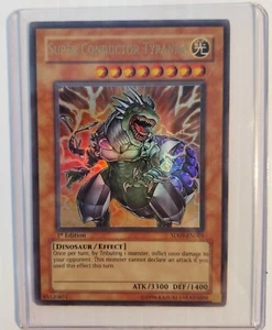 Super Conductor Tyranno SD09-EN001 ULTRA RARE Yugioh EX-NM 1st Edition - Picture 1 of 2