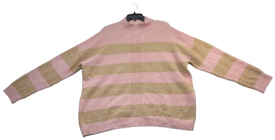 Sanctuary Sweater Womens size XL Pink Striped Dolman Sleeve Wool Blend New - Image 1 of 4