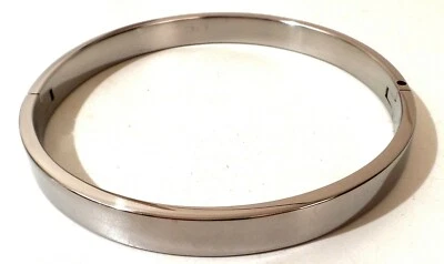 Gargantilla estilo eternidad 17" bloqueo plano acero inoxidable anillo collar - puños Foto 1 de 4