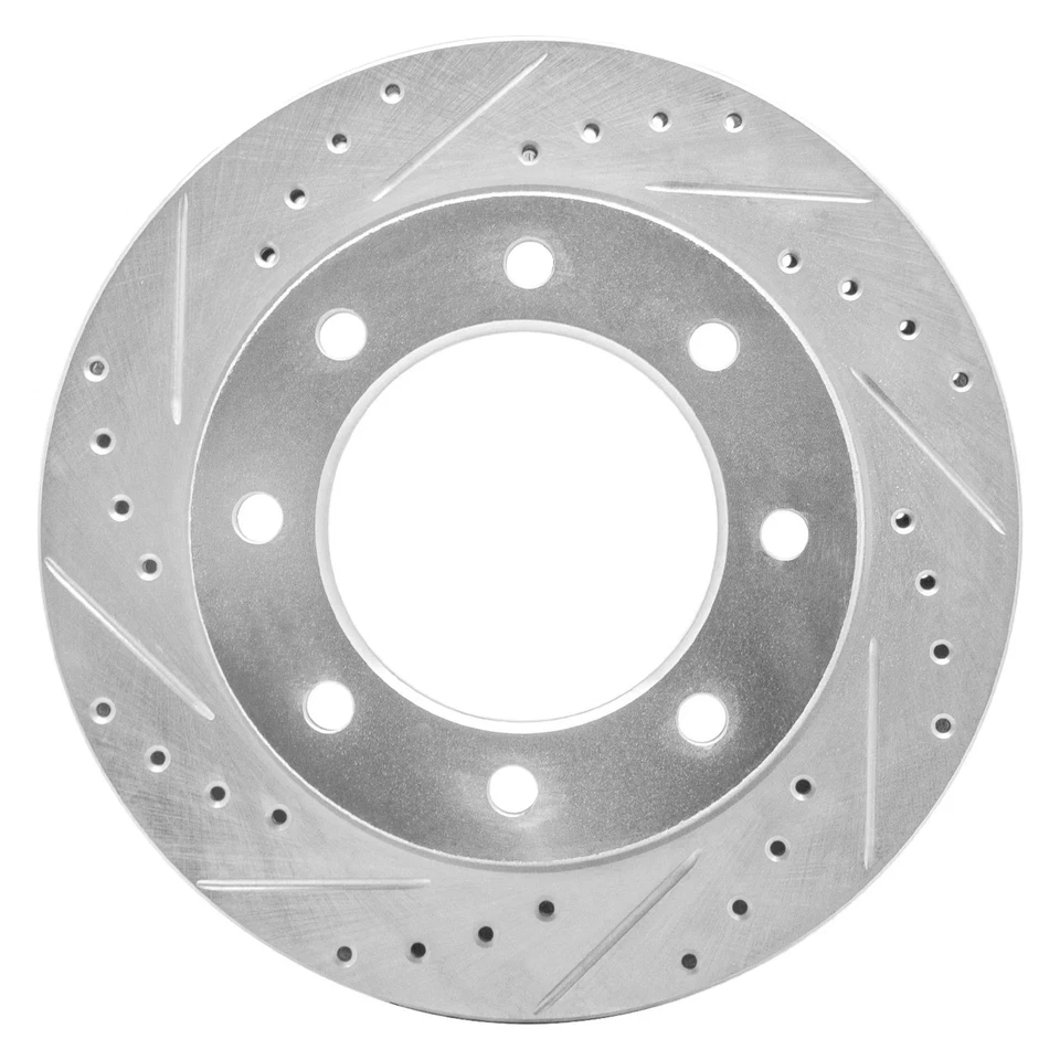 For Dodge D350 81-93 DFC Premium Drilled & Slotted Front Driver Side Brake Rotor Foto 1 de 4