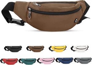 Fashion Large Fanny Waist Pack Crossbody Belt Bag for Women and Men,Lightweight  - Foto 1 di 12