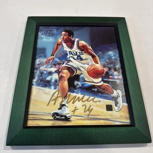 2000-01 Topps Reserve Canvas Auto Andre Miller Autographed Art Print - Framed - Picture 1 of 2