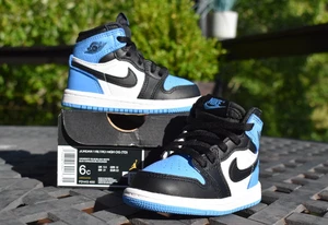Nike Air Jordan 1 Retro High OG TD 'UNC Toe' 2023 FD1413-400 Toddler Size 6C - Picture 1 of 10