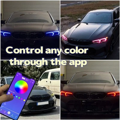 RGB Angel eye Yellow DRL Module For 2024 BMW G20 LCI M340i 330i LED Headlight - Image 1 of 4