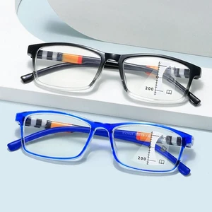 Anti Blau Licht Progressive Multifokus Quadratische Lesebrille +1,0 bis +4,0 - Bild 1 von 36