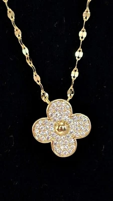 Rachel Zoe CZ Sterling Silver 16"+2" Necklace. - Image 1 of 4