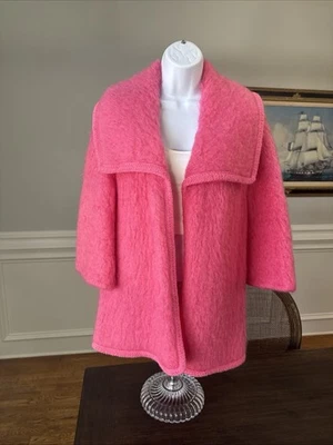 Chaqueta tejida rosa chicle Solt of California Ed Wood de colección años 40 núcleo Barbie Foto 1 de 4