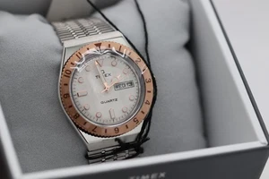 Timex Q 36mm Stainless Steel Bracelet Silver/White Women's Watch TW2U95600VQ - Picture 1 of 11