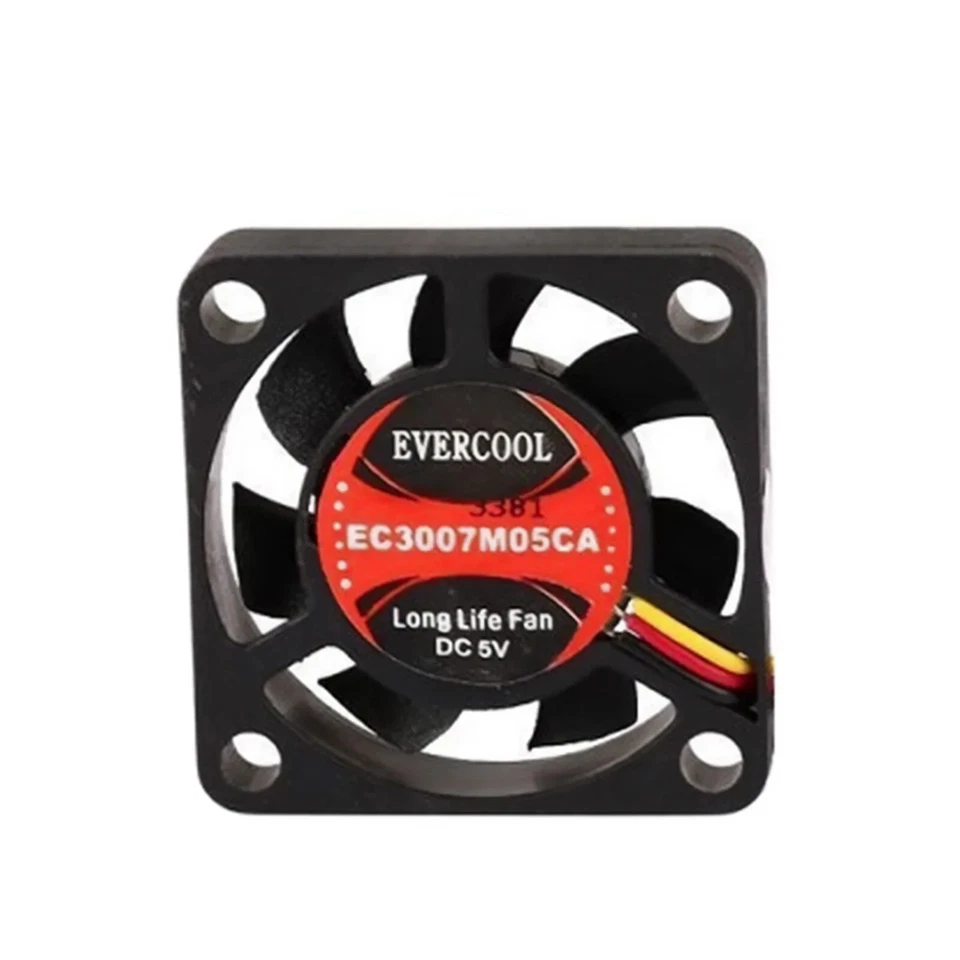 Evercool 30mm x 7mm 5V EC3007M05CA Computer Case Ball Bearing 3-Pin Fan - Image 1 of 1
