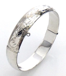 Womens Vintage Sterling Silver Forstner Bangle Bracelet 8in 21.4g H274 - Picture 1 of 10