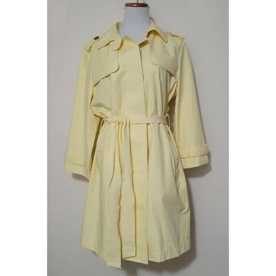 Gabardina GAP Amarilla Doble Pecho Largo Cinturón Algodón/Nylon Talla XL Foto 1 de 4