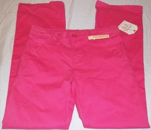 Girls Faded Glory Pants Bootcut Chino Racy Pink Size 5 New With Tags - Picture 1 of 2