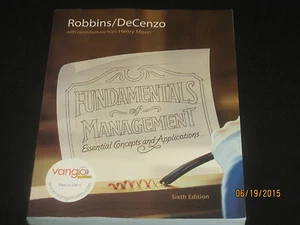 Fundamentals of Management : Essential Concepts and Applications DeCenzo jk86 - Imagen 1 de 1