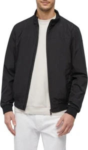 GEOX RESPIRA Bomber Jacket Black Solid Windbreaker UK38 / RRP £229.00 BNWT - Picture 1 of 15