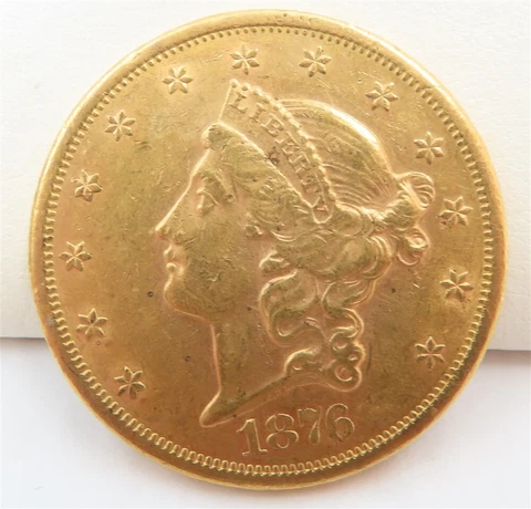 1876 S High Grade Liberty $20 Gold Double Eagle Cover