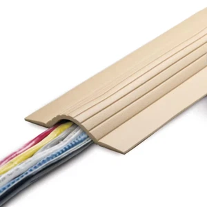 Couverture de câble filaire UT couverture de cordon de course protection sol profil bas beige 5 pieds - Photo 1/4