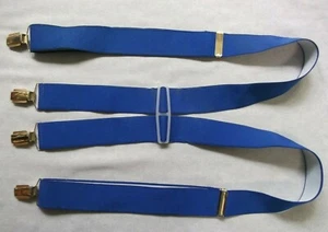 Braces Suspenders MENS Vintage Retro 1980s 1990s Royal Blue - Picture 1 of 8
