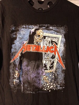 Metallica Am I Who I Think I Am Reaper Window T-shirt Size Medium Clean  2 Sided - Image 1 of 4