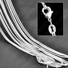 Wholesale Silver Plated Copper 1MM Snake Chain Necklace Pendant Charm Gifts