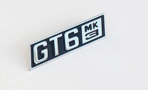 Triumph GT6 MK 3 hochwertiges Chrom & schwarz Motorhaubenabzeichen vorne, Triumph 624737 - Bild 1 von 1