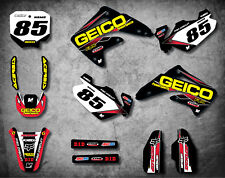 Geico Style graphics  decals  stickers fits Honda CR 85 2002 - 2014 Sticker Kit