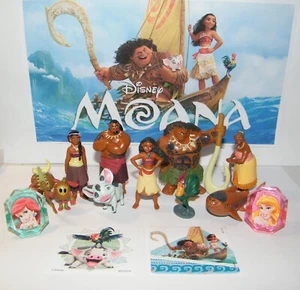 Moana Movie Deluxe Figure Set with 10 Fun Figures, 2 PrincessRings and Stickers  - Picture 1 of 6