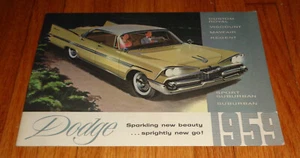 Original 1959 Dodge Full Line Sales Brochure Canada Custom Royal Mayfair Regent - Picture 1 of 2