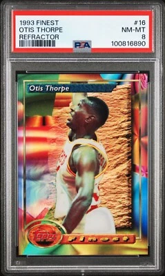 PSA 8 1993-94 ЛУЧШИЙ РЕФРАКТОР ОТИС ТОРП #16 HOUSTON ROCKETS СВЕЖИЙ КЛАСС - Изображение 1 из 2