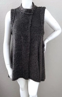 Chaleco oscilante Ryu Boucle tejido oculto con botones gris carbón Plus XL 1XL - ¡Nuevo! Foto 1 de 4